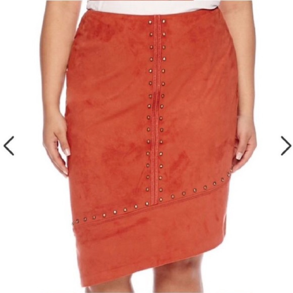 Bisou Bisou Faux suede skirt (4)